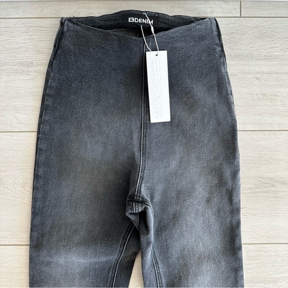 NWT EB Denim High Rise Stretch Split Hem Jeggings Gradeschool Side Zip XSmall - Picture 7 of 14